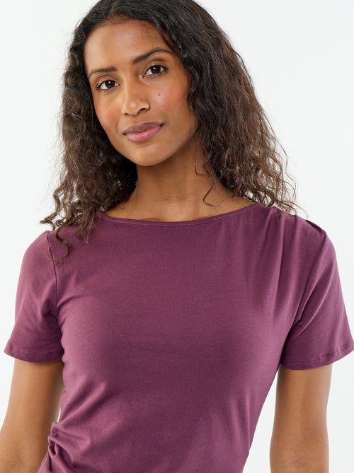 T-shirt manches courtes asymétrique - Kiabi T-shirt manches courtes asymétrique - Kiabi