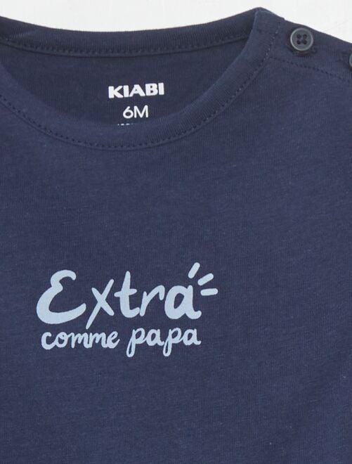 T-shirt manches courtes avec inscription - Kiabi