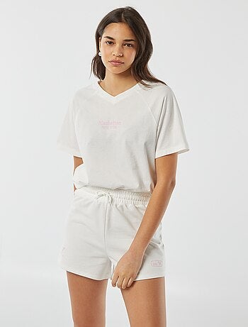 T-shirt manches courtes avec large imprimé au dos 'New York'