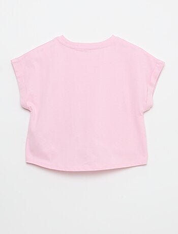 T-shirt manches courtes avec nœud à la base