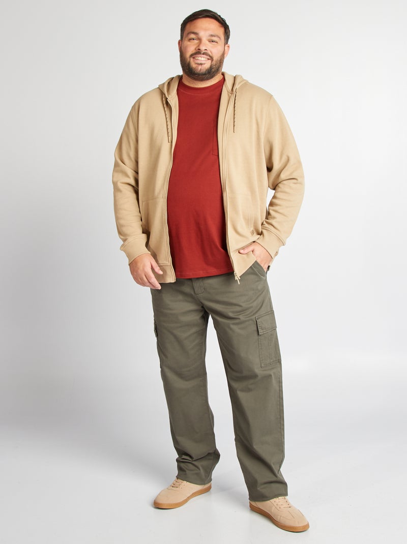 T-shirt manches courtes avec poche poitrine Orange - Kiabi