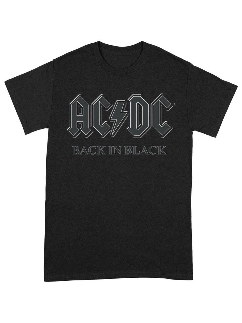 T-shirt manches courtes BACK IN BLACK - AC/DC Noir Gris - Kiabi