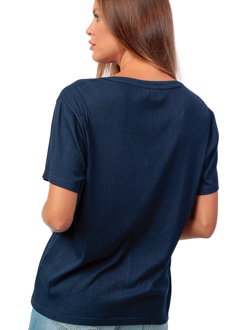 T-shirt manches courtes Blouse Bleu marine - Kiabi