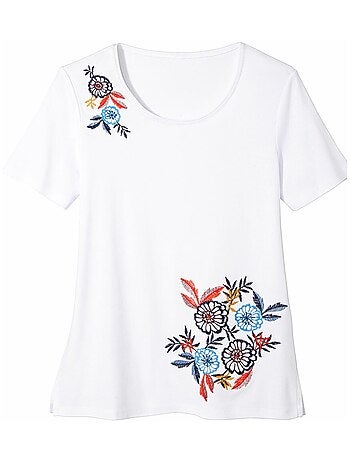 T-shirt manches courtes brodé ou imprimé