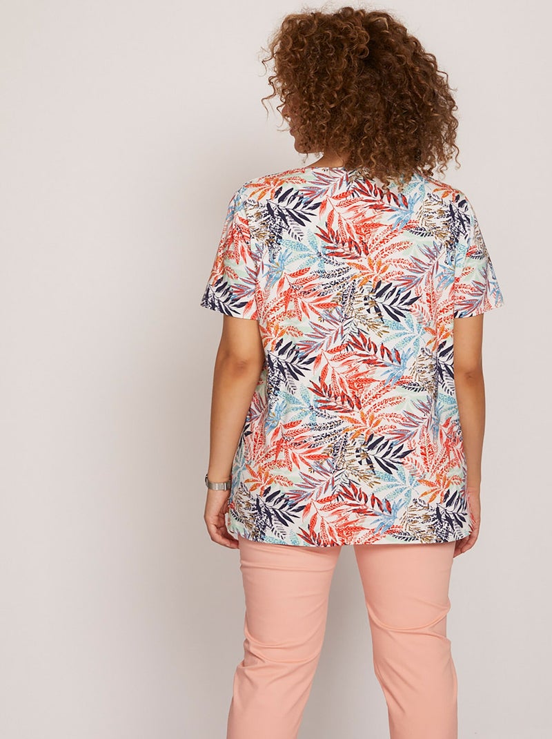 T-shirt manches courtes brodé ou imprimé Multicolore - Kiabi