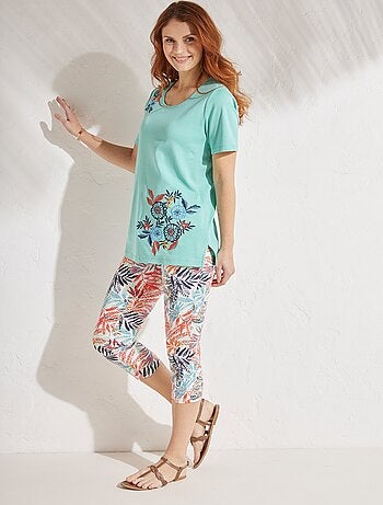 T-shirt manches courtes brodé ou imprimé