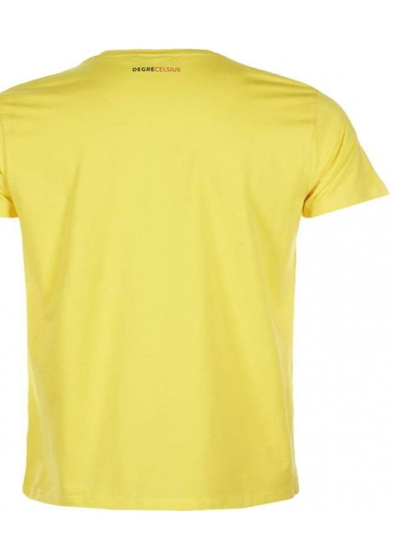 T-shirt manches courtes   CABOS - DEGRE CELSIUS Jaune - Kiabi