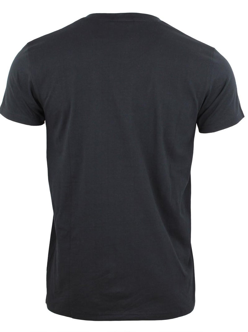 T-shirt manches courtes   CABRI - PEAK MOUNTAIN Noir Blanc - Kiabi