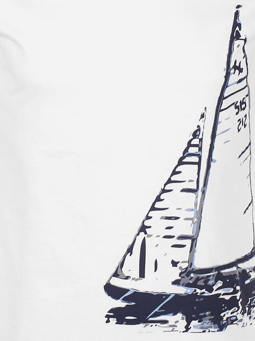 T-shirt manches courtes   CADRIO - VENT DU CAP - Kiabi