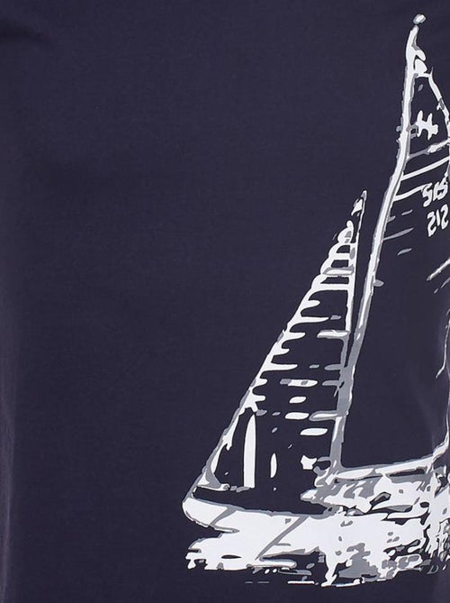 T-shirt manches courtes   CADRIO - VENT DU CAP - Kiabi