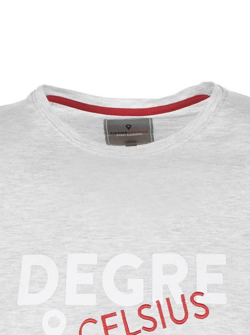 T-shirt manches courtes   CALOGO - DEGRE CELSIUS Gris - Kiabi