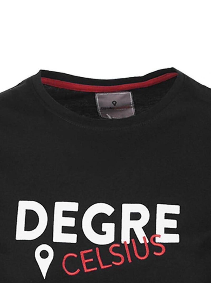 T-shirt manches courtes   CALOGO - DEGRE CELSIUS Noir Noir - Kiabi