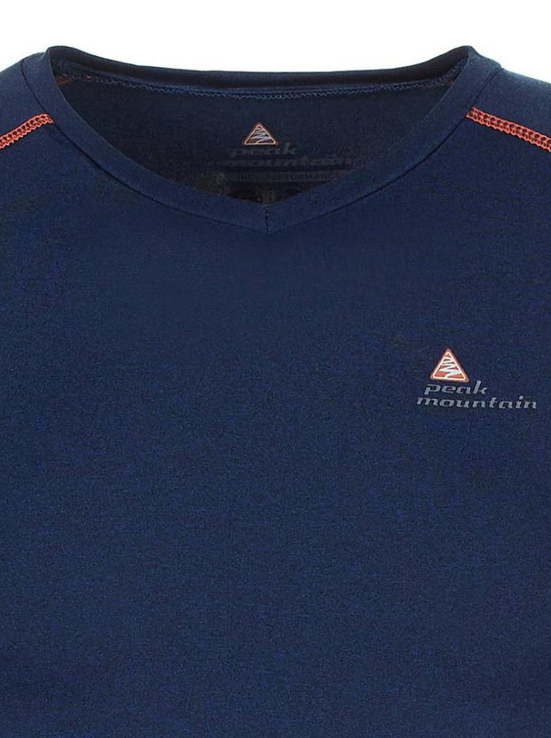 T-shirt manches courtes   CANSHO - PEAK MOUNTAIN Bleu marine - Kiabi
