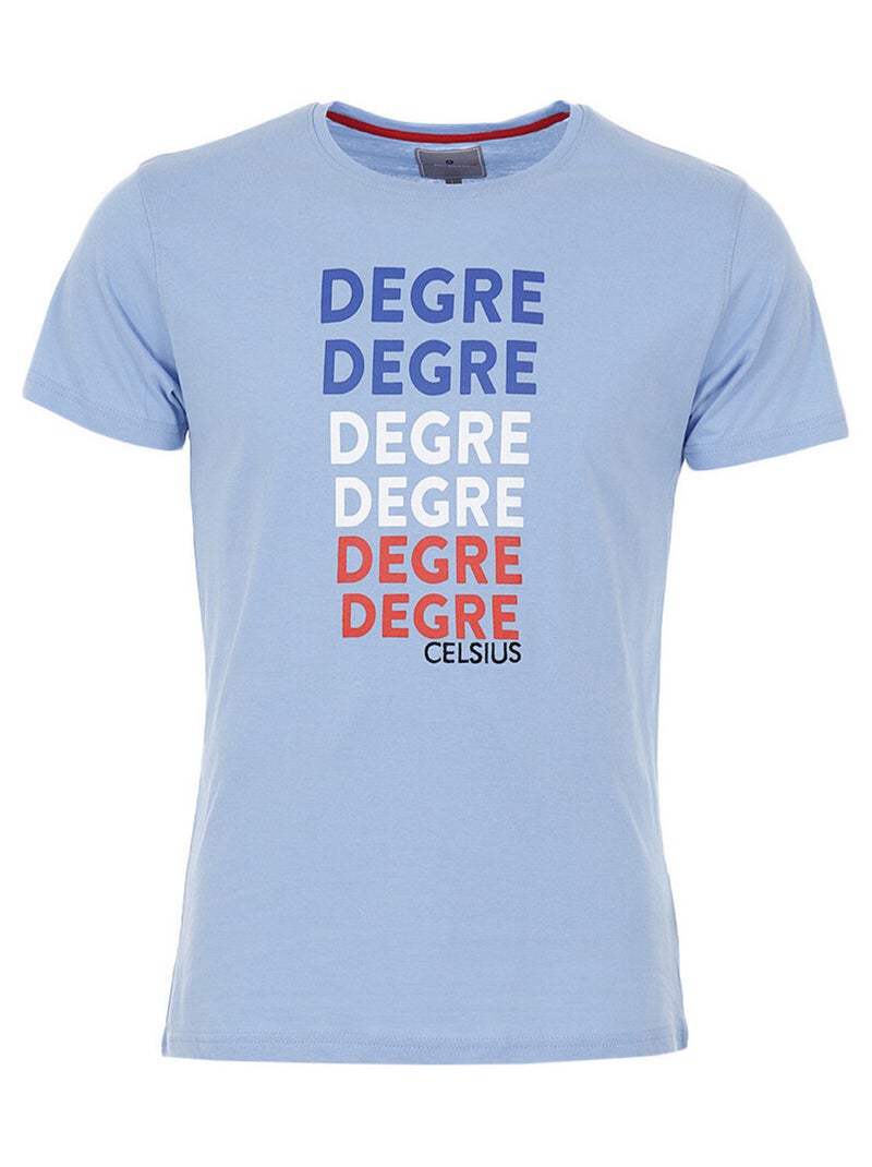 T-shirt manches courtes   CEGRADE - DEGRE CELSIUS Bleu clair - Kiabi