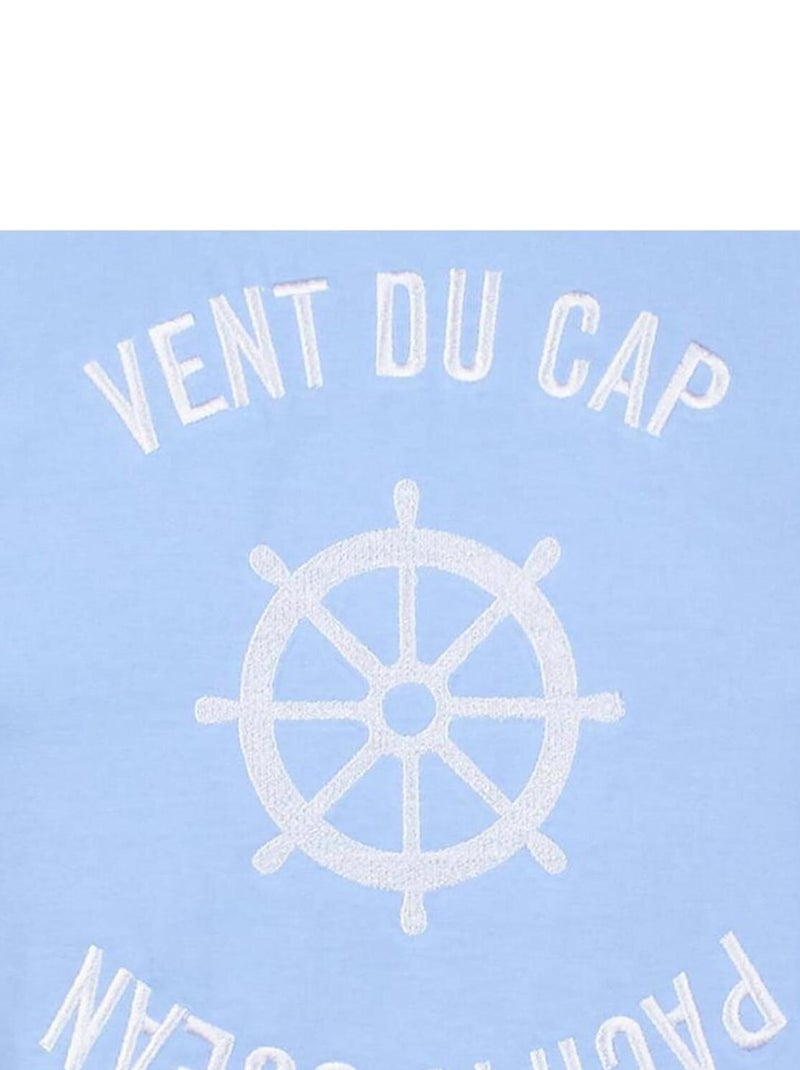 T-shirt manches courtes   CHERYL - VENT DU CAP Bleu ciel - Kiabi