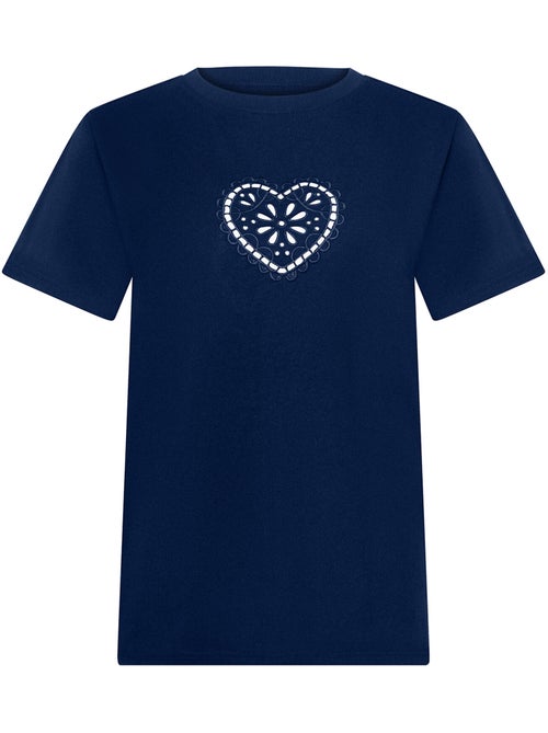 T-shirt manches courtes Coeur SUMMERTIME - Kiabi