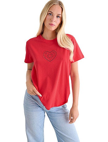 T-shirt manches courtes coeur summertime