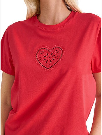 T-shirt manches courtes coeur summertime