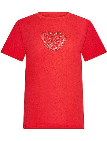 T-shirt manches courtes coeur summertime