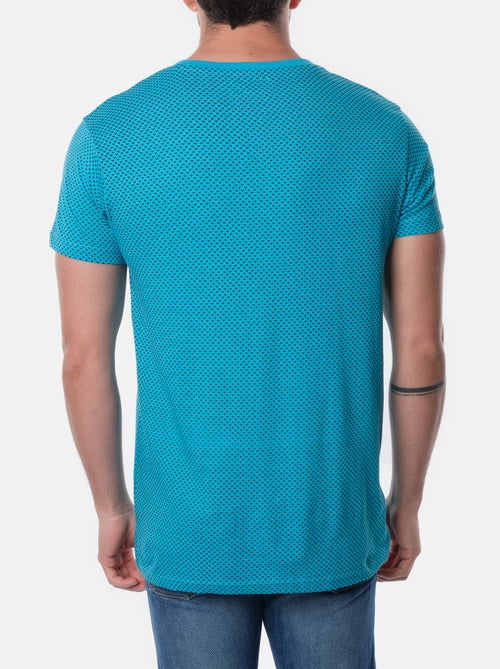 T-shirt manches courtes col rond à motif - Kiabi