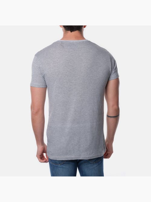 T-shirt manches courtes col rond à motif - Kiabi