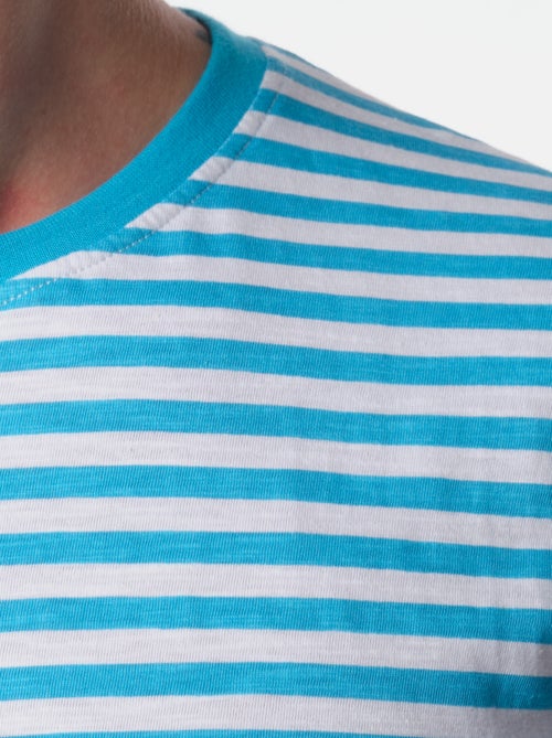 T-shirt manches courtes col rond à rayure - Kiabi