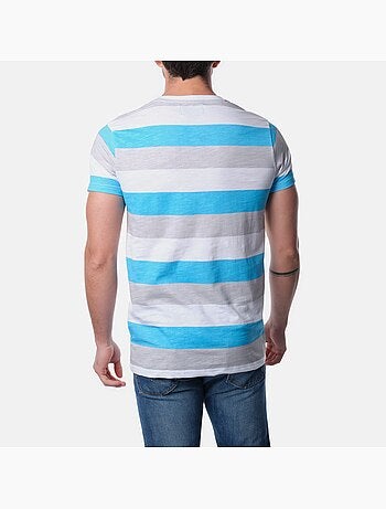 T-shirt manches courtes col rond à rayures