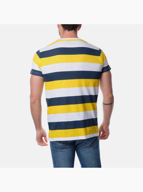 T-shirt manches courtes col rond à rayures - Kiabi