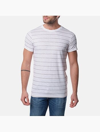 T-shirt manches courtes col rond à rayures
