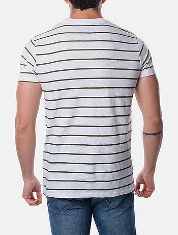 T-shirt manches courtes col rond à rayures