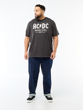 T-shirt manches courtes col rond 'ACDC' en coton