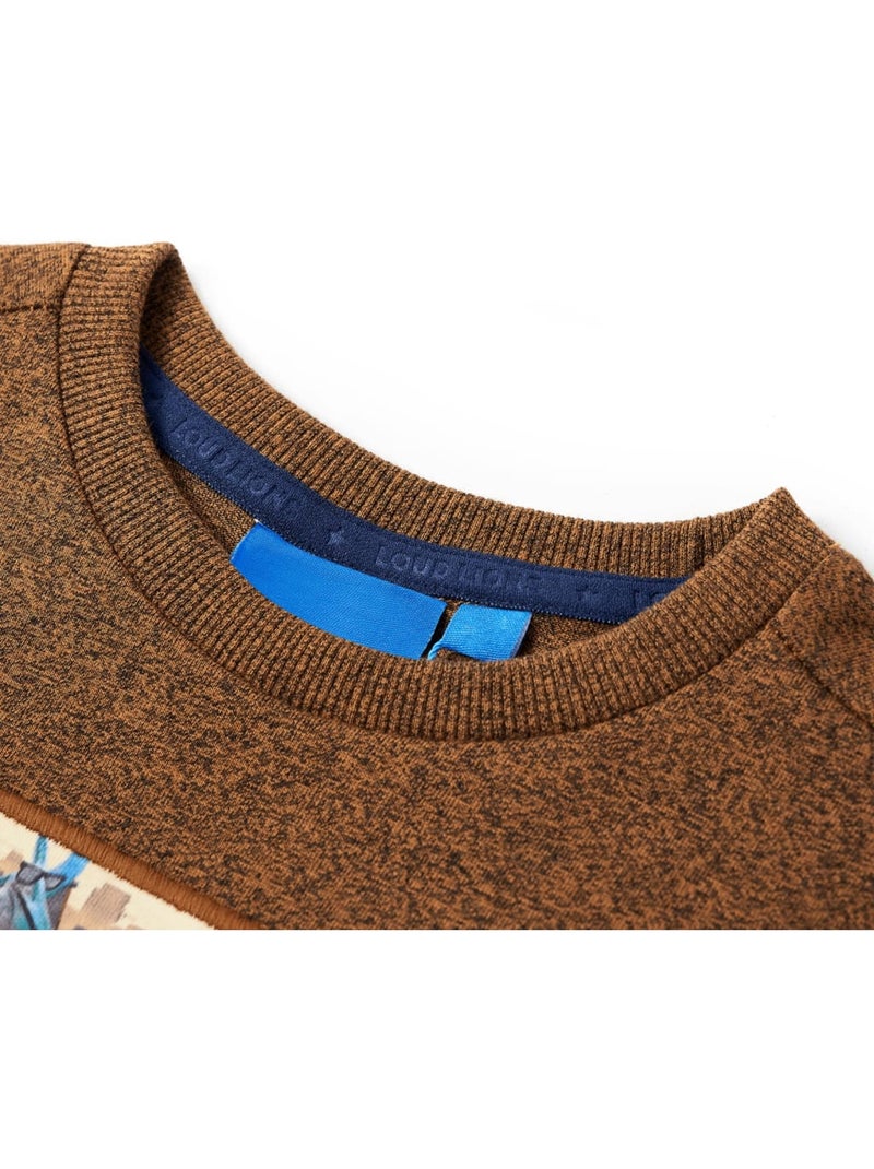 T-shirt manches courtes col rond coton canard "in the hood" - vidaxl Marron - Kiabi
