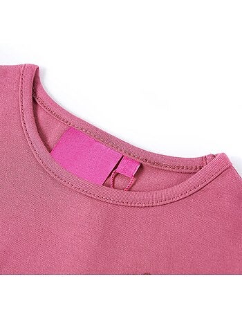 T-shirt manches courtes col rond coton élasthanne cerf à sequins - vidaxl