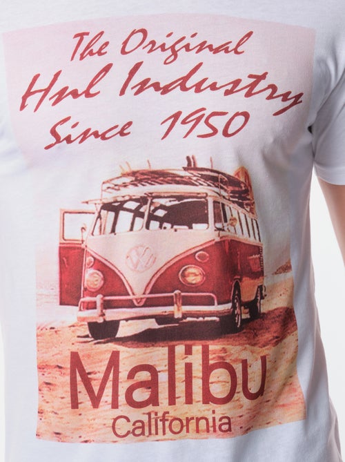 T-shirt manches courtes col rond imprimé - Kiabi