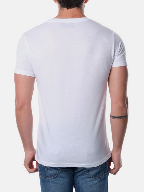 T-shirt manches courtes col rond imprimé - Kiabi