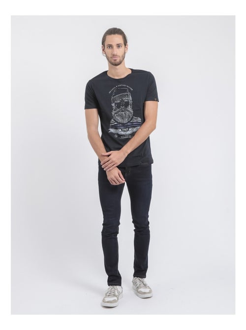 T-shirt manches courtes col rond pur coton JABRUN - Kiabi