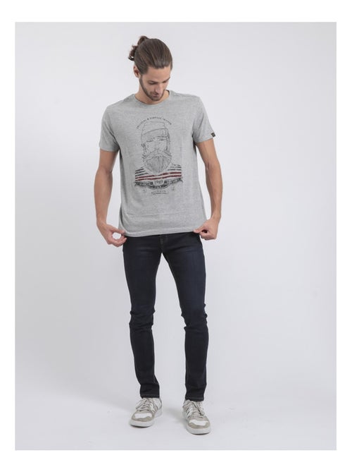 T-shirt manches courtes col rond pur coton JABRUN - Kiabi