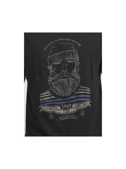 T-shirt manches courtes col rond pur coton JABRUN - Kiabi