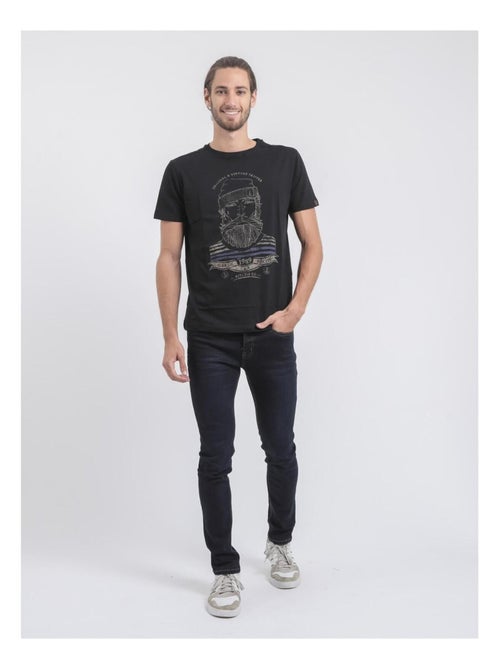 T-shirt manches courtes col rond pur coton JABRUN - Kiabi