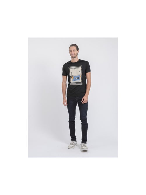 T-shirt manches courtes col rond pur coton JALSONIC - Kiabi