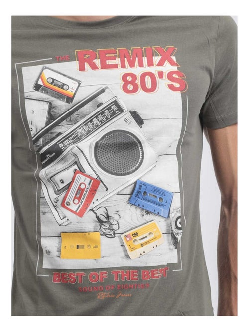 T-shirt manches courtes col rond pur coton JAMIX - Kiabi