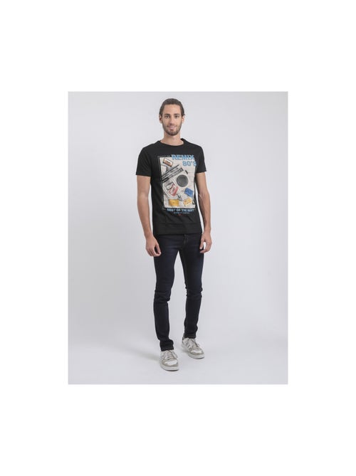 T-shirt manches courtes col rond pur coton JAMIX - Kiabi