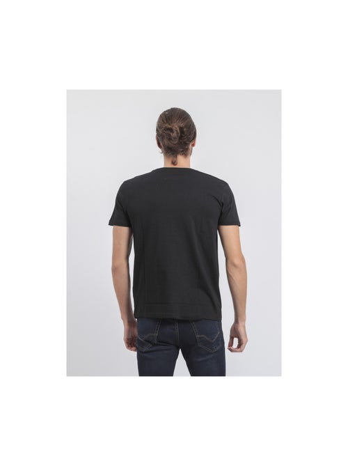 T-shirt manches courtes col rond pur coton JARDIN - Kiabi