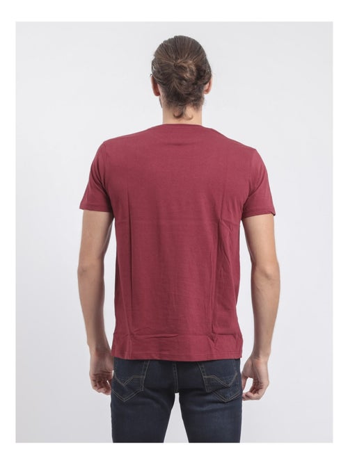 T-shirt manches courtes col rond pur coton JIBIDEL - Kiabi