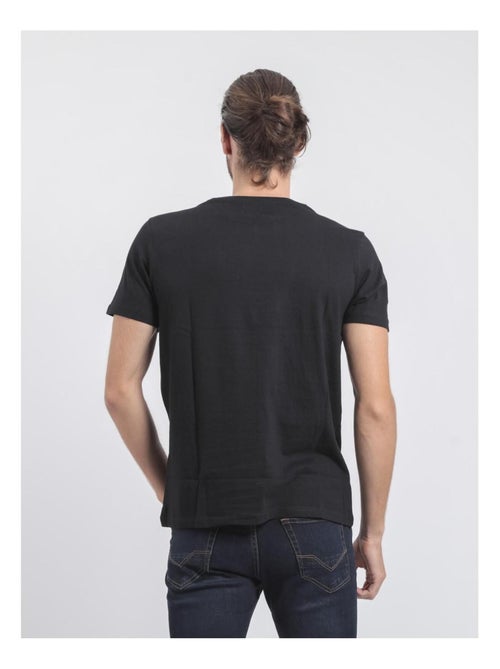 T-shirt manches courtes col rond pur coton JIBIDEL - Kiabi