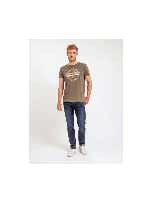 T-shirt manches courtes col rond pur coton JONAK - Kiabi