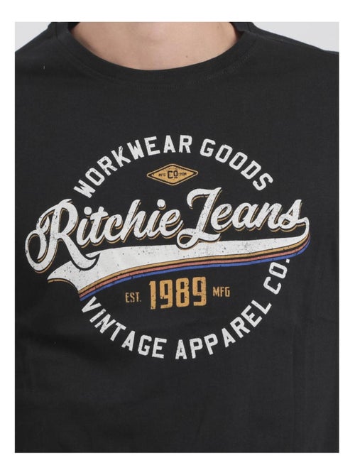 T-shirt manches courtes col rond pur coton JONAK - Kiabi