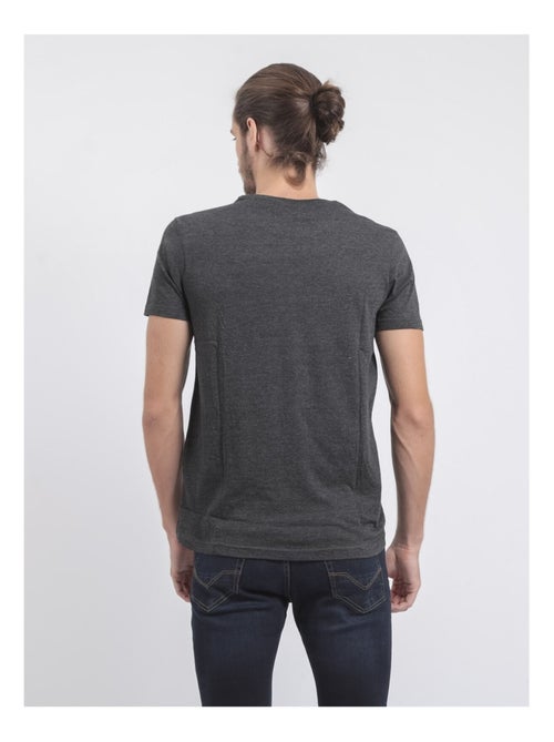 T-shirt manches courtes col rond pur coton JOULTIX - Kiabi
