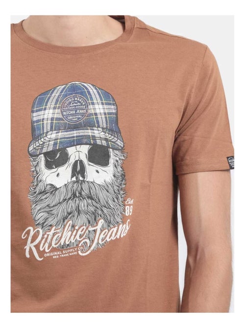 T-shirt manches courtes col rond pur coton JUMAX - Kiabi