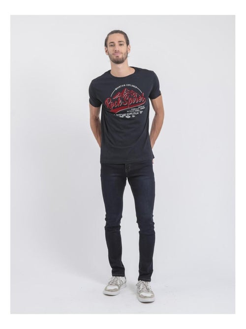 T-shirt manches courtes col rond pur coton JUPITOLI - Kiabi